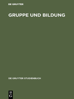cover image of Gruppe und Bildung